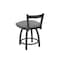 Holland Bar Stool Co 18" Low Back Swivel Vanity Stool, Pewter Finish, Canter Grey Seat 82118PW007 - alternate 5